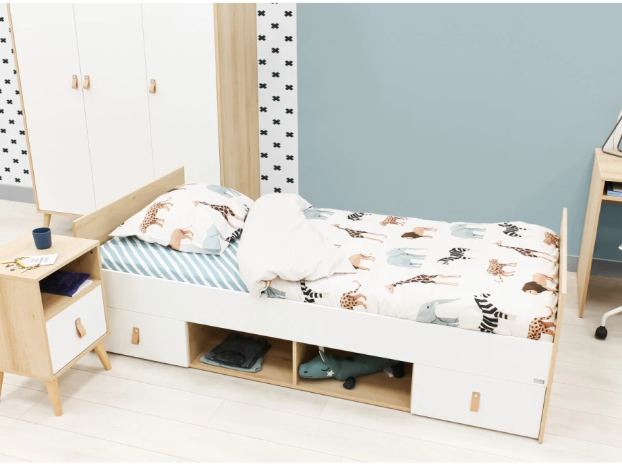 ToiToiKids Jort Kajuitbed 90x200 wit / naturel - Afbeelding 9