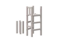 Flexa Classic poten en platformladder  voor halfhoogslaper greywash