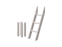 Flexa Classic poten en schuine ladder voor halfhoogslaper greywash