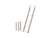 Flexa Classic potenset en ladder voor familiestapelbed whitewash
