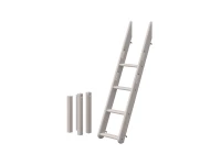 Flexa Classic potenset en ladder voor familiestapelbed greywash