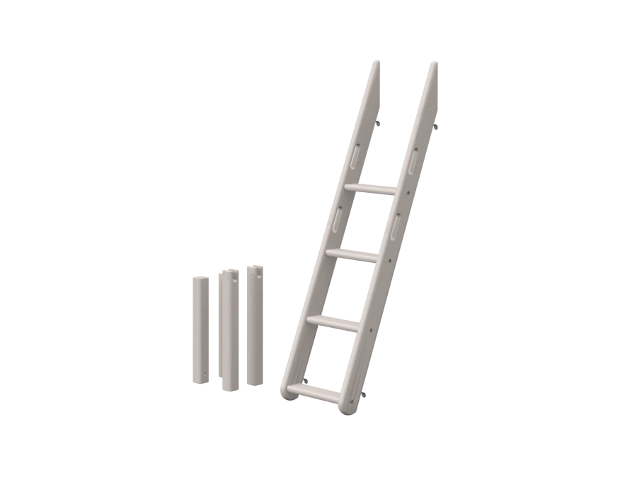 Flexa Classic potenset en ladder voor familiestapelbed greywash