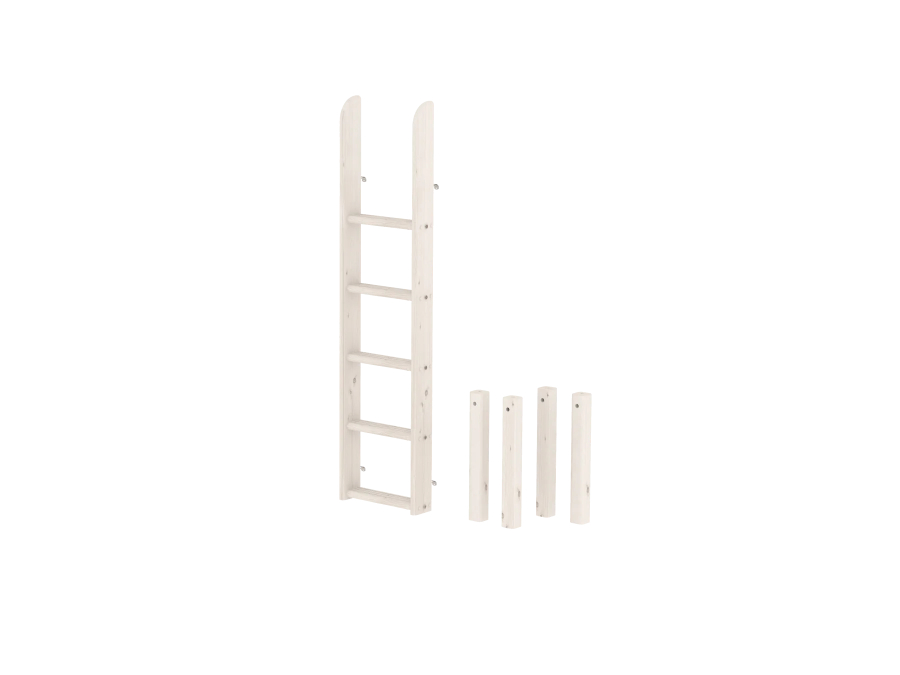 Flexa Classic potenset en ladder voor hoog stapelbed whitewash