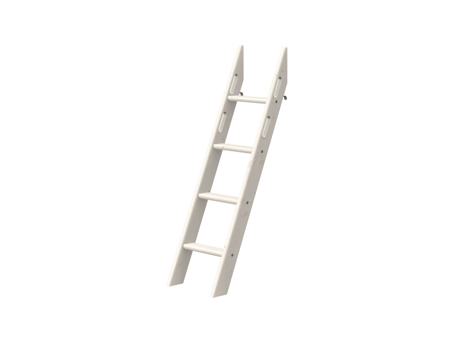 Flexa Classic schuine ladder voor verhoogde halfhoogslaper whitewash