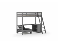 Vipack Pino hoogslaper met lounge - grijs
