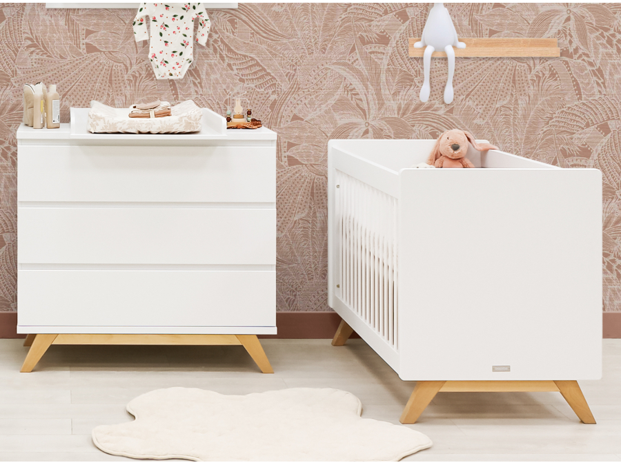 Bopita Lynn 2-delige babykamer greeploos wit/naturel - Afbeelding 3