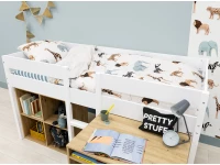 ToiToiKids Mick halfhoogslaper 90x200 met bureau en vakkenkast - wit - Afbeelding 7