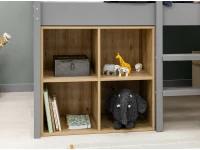 ToiToiKids Mick halfhoogslaper 90x200 met bureau en vakkenkast - grijs - Afbeelding 7