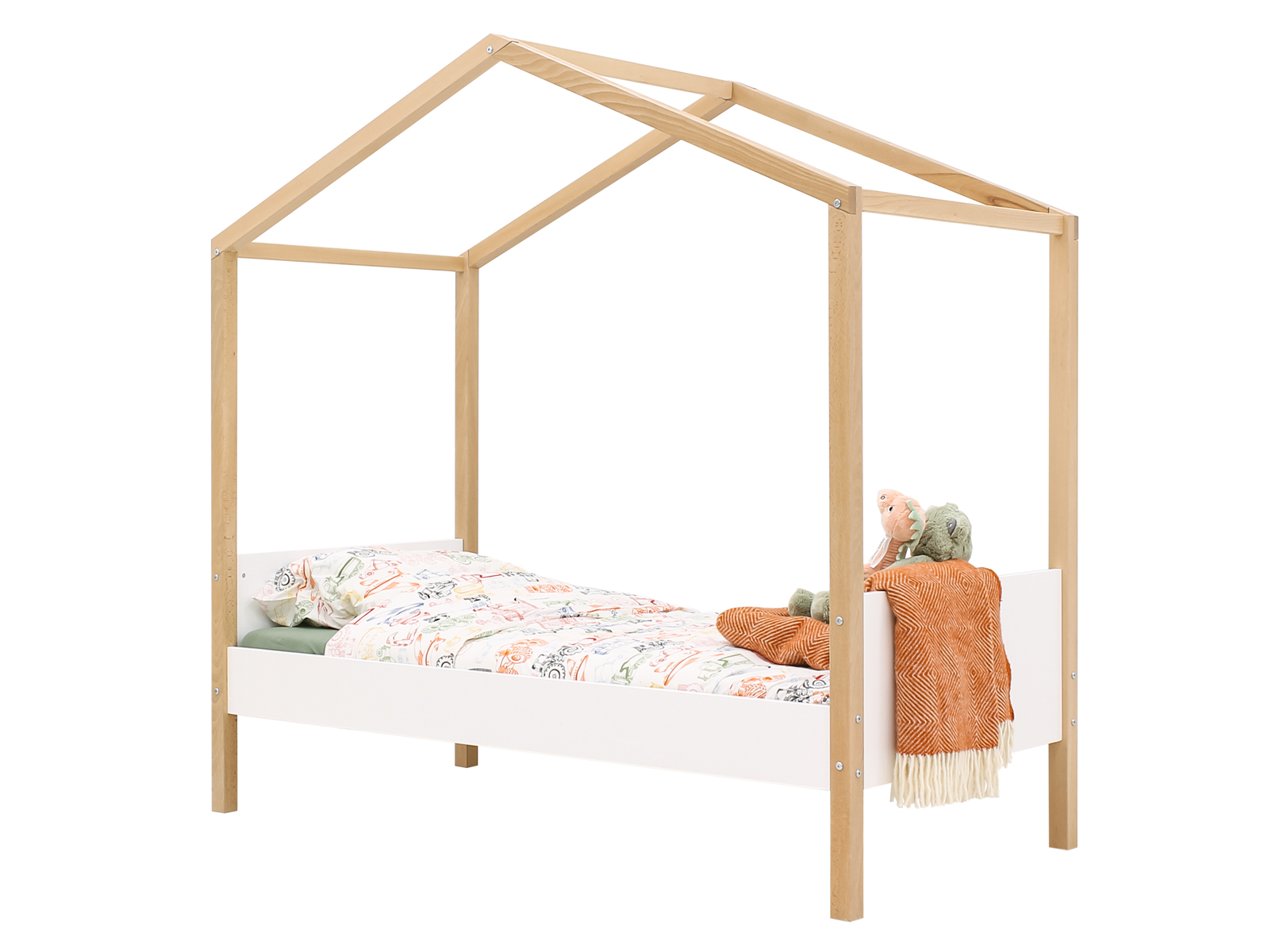 Bopita Liam huisbed 80x160 Wit / Naturel