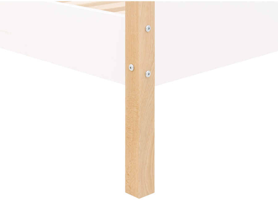 Bopita Liam huisbed 80x160 Wit  / Naturel - Afbeelding 4