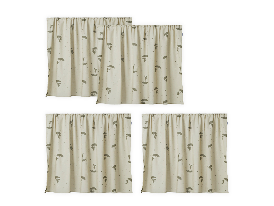 Hoppekids Ole Lukoie gordijn - verhoogde halfhoogslaper, Groen 70x160, 90x200