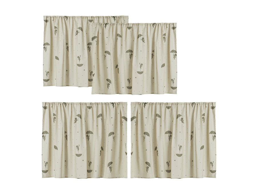 Hoppekids Ole Lukoie gordijn - halfhoog bed, Groen 70x160, 90x200