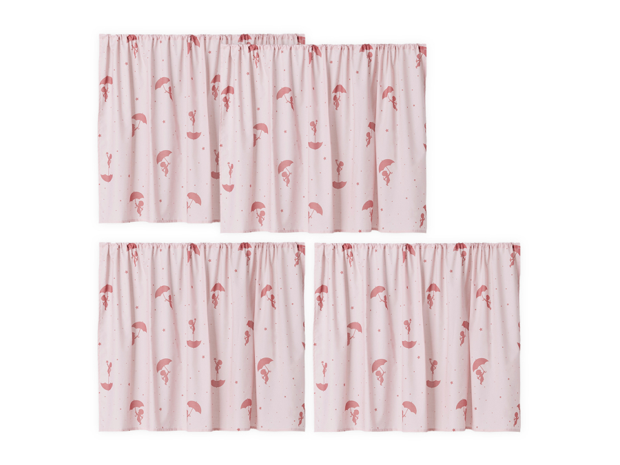 Hoppekids Ole Lukoie gordijn - halfhoog bed, Rood 70x160, 90x200