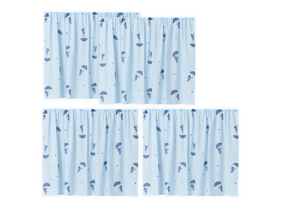 Hoppekids Ole Lukoie gordijn - halfhoog bed, Blauw 70x160, 90x200