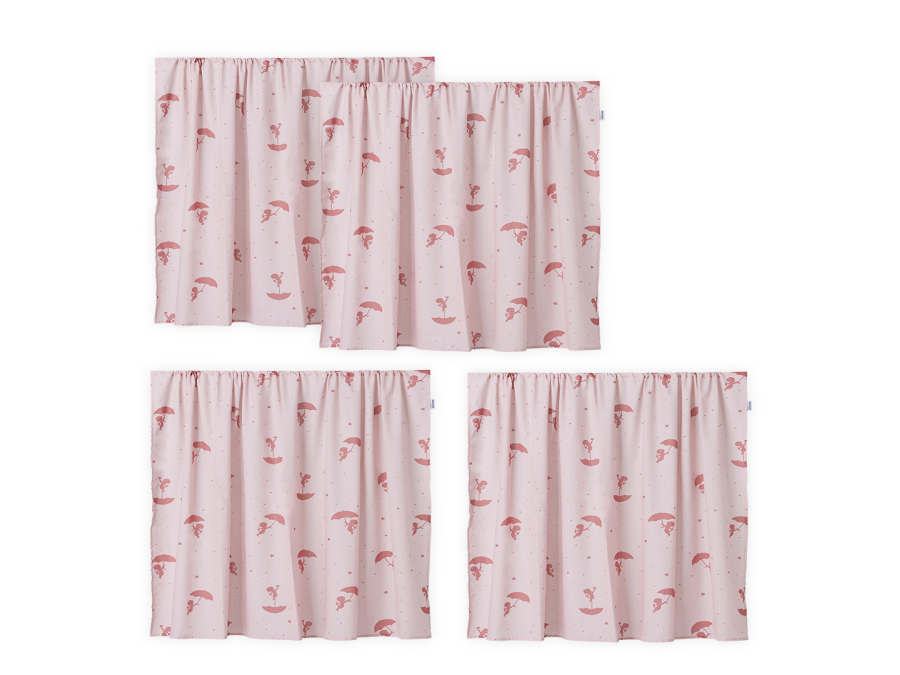Hoppekids Ole Lukoie gordijn - verhoogde halfhoogslaper, Rood 70x160, 90x200