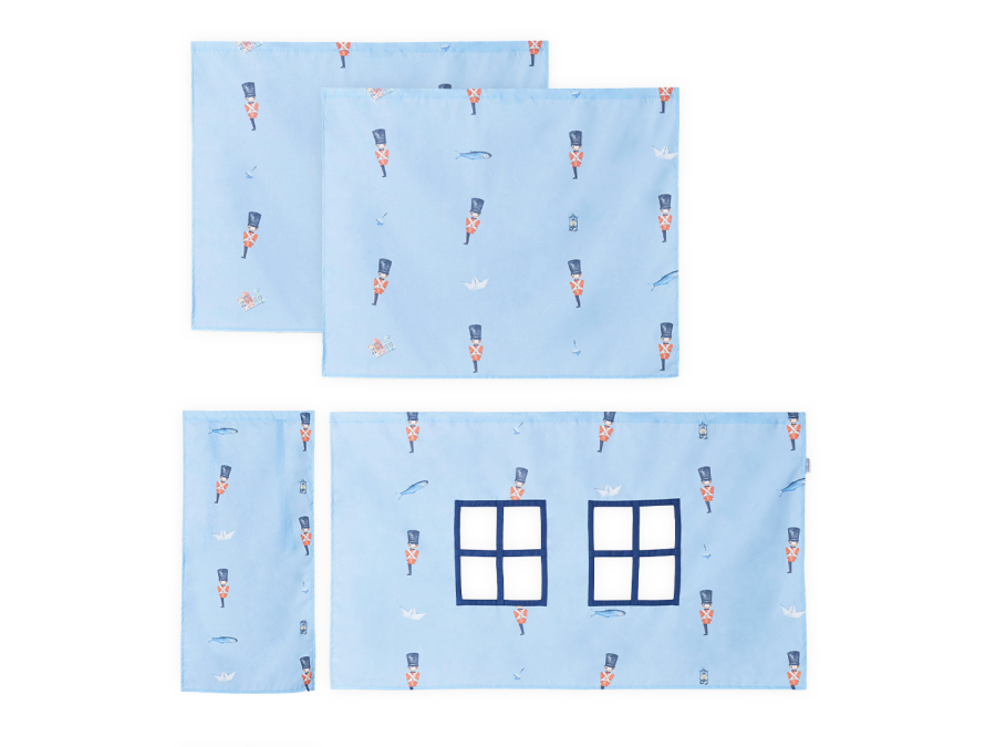 Hoppekids Tin Soldier Gordijn - halfhoog bed 90x200