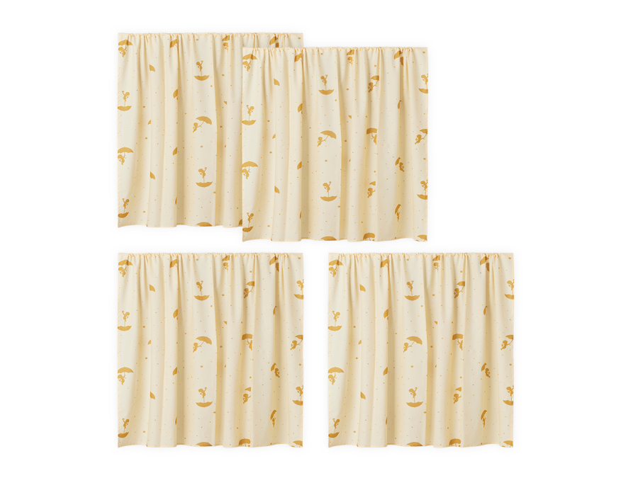 Hoppekids Ole Lukoie gordijn - verhoogde halfhoogslaper, Geel 70x160, 90x200