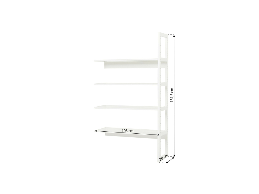 Hoppekids Storey halve sectie - 4 legplanken - 100 cm - Afbeelding 5