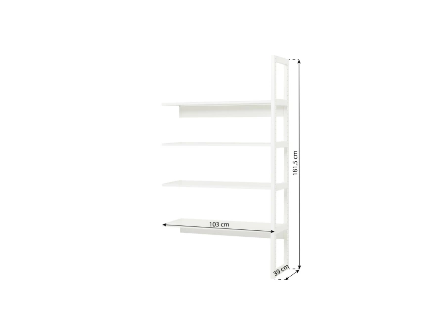 Hoppekids Storey halve sectie - 4 legplanken - 100 cm - Afbeelding 5