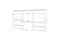 Hoppekids Storey boekenkast met bureau - 12 legplanken - 100 cm - Afbeelding 5