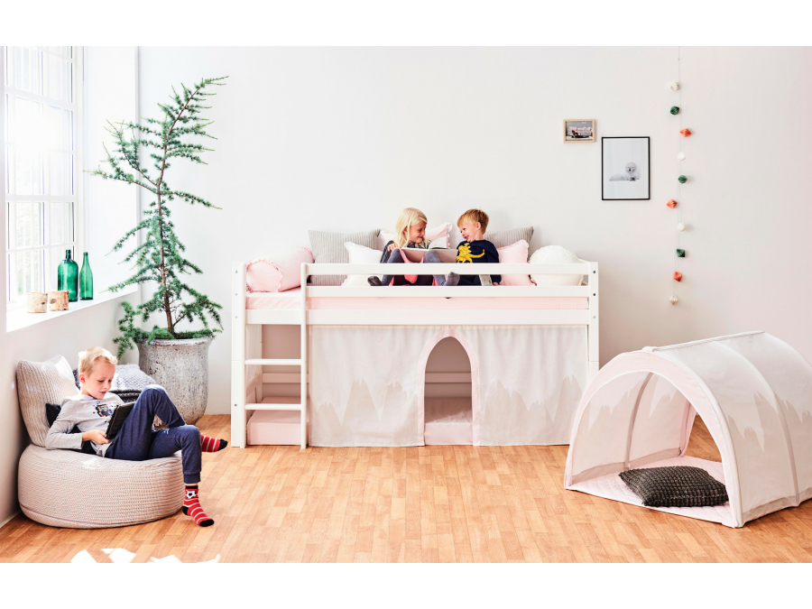 Hoppekids Winter Wonderland gordijn - halfhoog en stapelbed 90x200 - Afbeelding 4