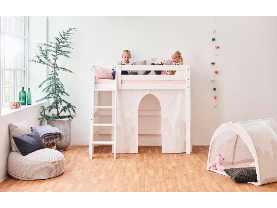 Hoppekids Winter Wonderland gordijn - verhoogde halfhoogslaper 70x160 - Afbeelding 3