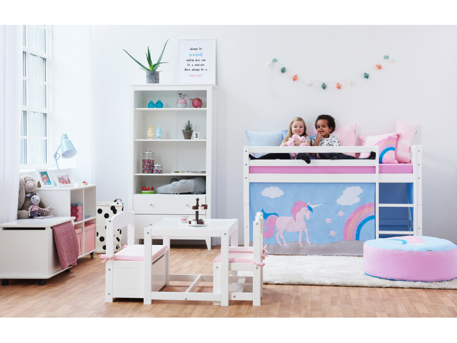 Hoppekids Unicorn gordijn - halfhoog en stapelbed 70x160 - Afbeelding 3