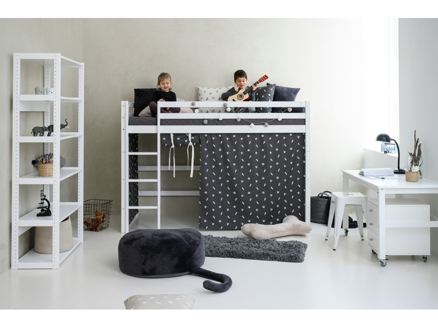 Hoppekids Pets gordijn - verhoogde halfhoogslaper 90x200 - Afbeelding 3