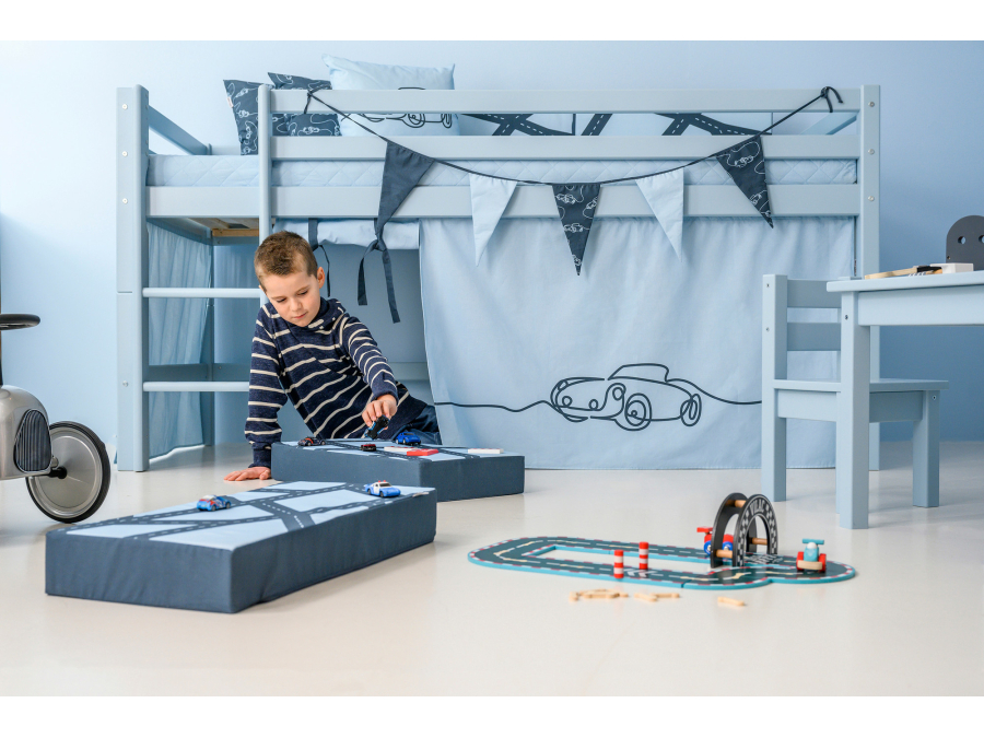 Hoppekids Cars gordijn - halfhoog en stapelbed 90x200 - Afbeelding 4