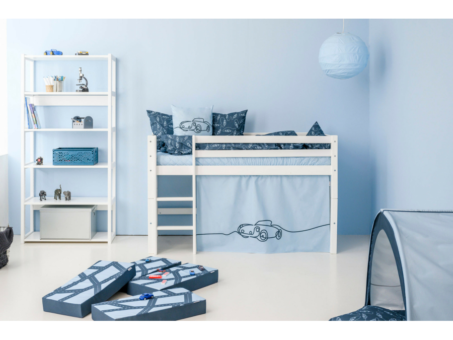 Hoppekids Cars gordijn - halfhoog en stapelbed 70x160 - Afbeelding 3