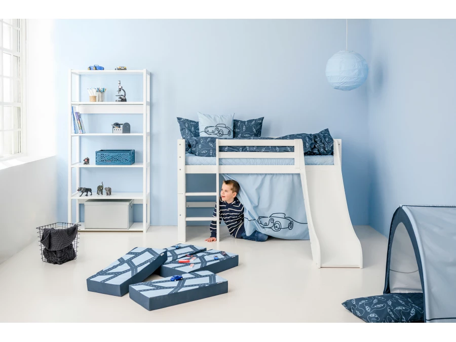 Hoppekids Cars gordijn - halfhoog en stapelbed 70x160 - Afbeelding 4