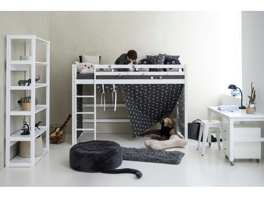 Hoppekids Pets gordijn - verhoogde halfhoogslaper 90x200 - Afbeelding 2
