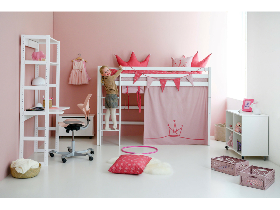 Hoppekids PRINCESS Gordijn - verhoogde halfhoogslaper 90x200 - Afbeelding 4