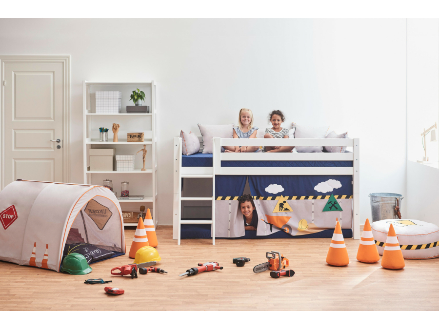 Hoppekids Construction gordijn - halfhoog en stapelbed 90x200 - Afbeelding 4