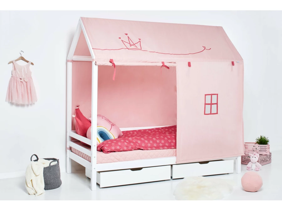 Hoppekids Princess textiel - huisbed 90x200 - Afbeelding 4