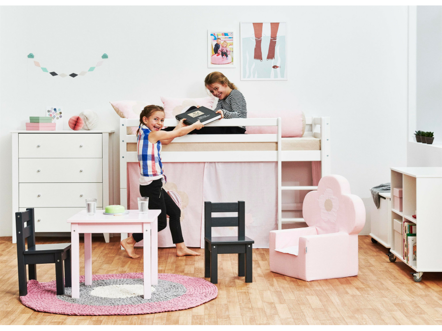 Hoppekids Fairytale Flower gordijn - halfhoog en stapelbed 70x160 - Afbeelding 4