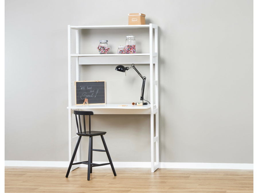 Hoppekids Storey boekenkast met bureau - 2 legplanken - 80 cm - Afbeelding 2