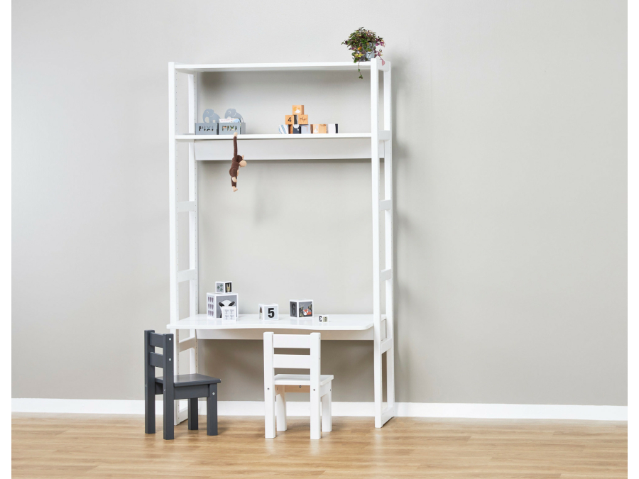 Hoppekids Storey boekenkast met bureau - 2 legplanken - 100 cm - Afbeelding 2