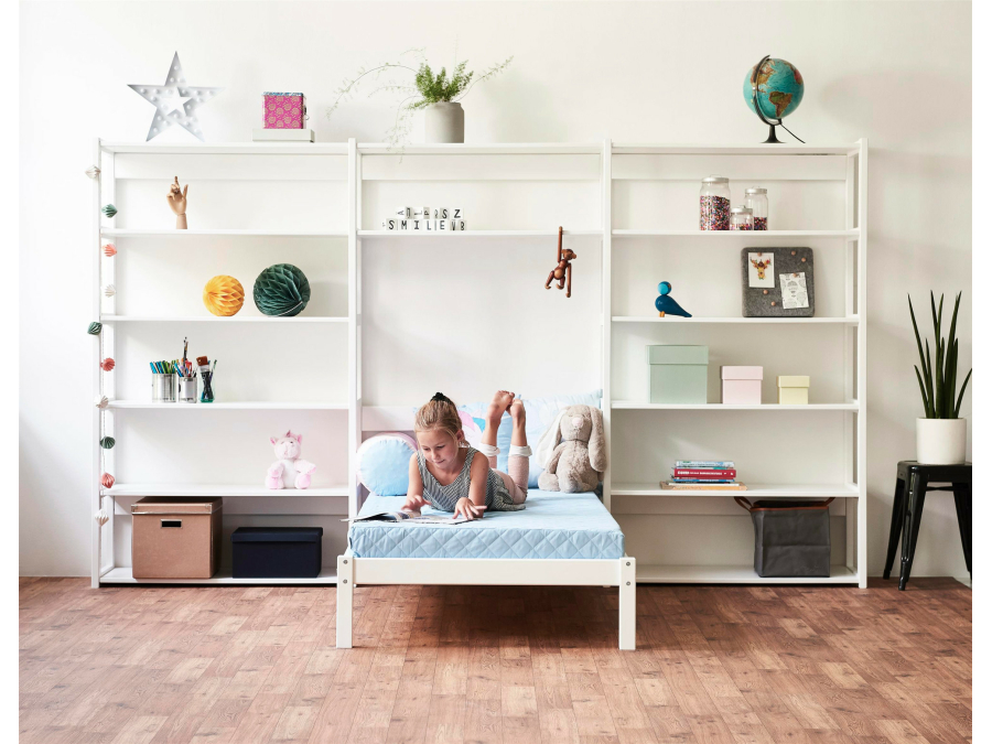 Hoppekids Storey bed 90x200 met boekenkast - 14 legplanken - Afbeelding 2