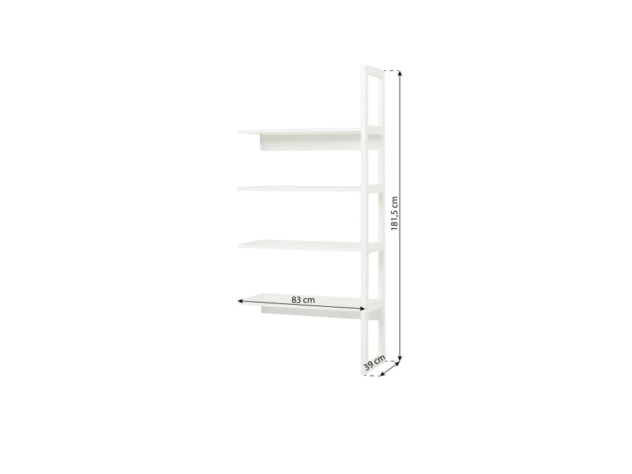 Hoppekids Storey halve sectie - 4 legplanken - 80 cm - Afbeelding 5