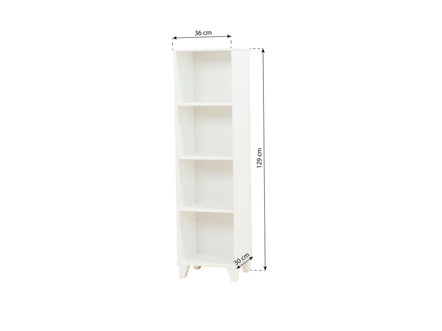 Hoppekids Marie smalle boekenkast - wit - Afbeelding 3