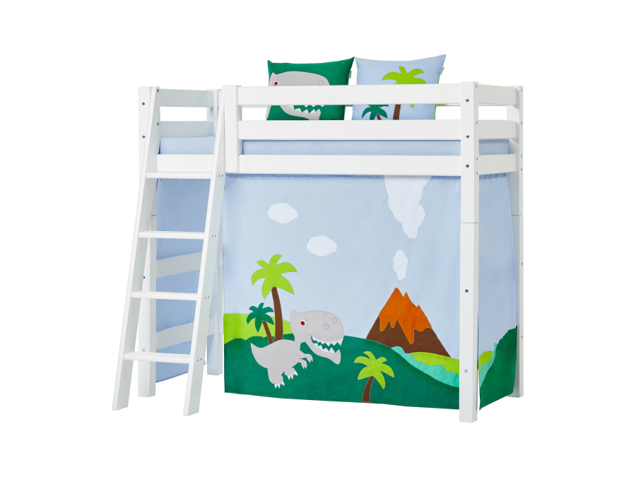 Hoppekids Dinosaur gordijn - verhoogde halfhoogslaper 70x160 - Afbeelding 5