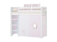 Hoppekids Fairytale Flower gordijn - verhoogde halfhoogslaper 70x160 - Afbeelding 2
