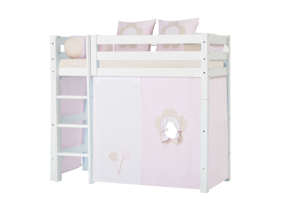 Hoppekids Fairytale Flower gordijn - verhoogde halfhoogslaper 70x160 - Afbeelding 2