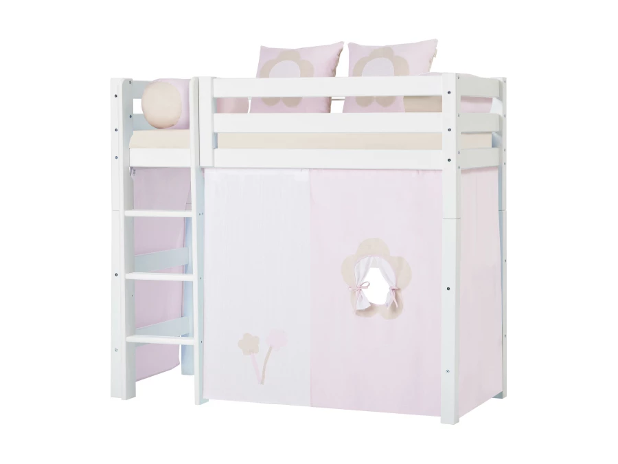 Hoppekids Fairytale Flower gordijn - verhoogde halfhoogslaper 70x160 - Afbeelding 2