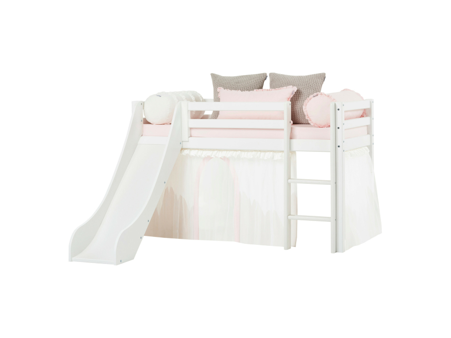Hoppekids Winter Wonderland gordijn met tule - halfhoog en stapelbed 70x160 - Afbeelding 5