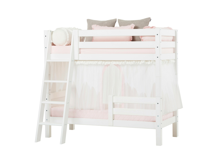 Hoppekids Winter Wonderland gordijn met tule - halfhoog en stapelbed 70x160 - Afbeelding 6