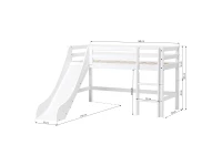 Hoppekids ECO Dream halfhoogslaper met glijbaan 70x160 - wit - Afbeelding 12