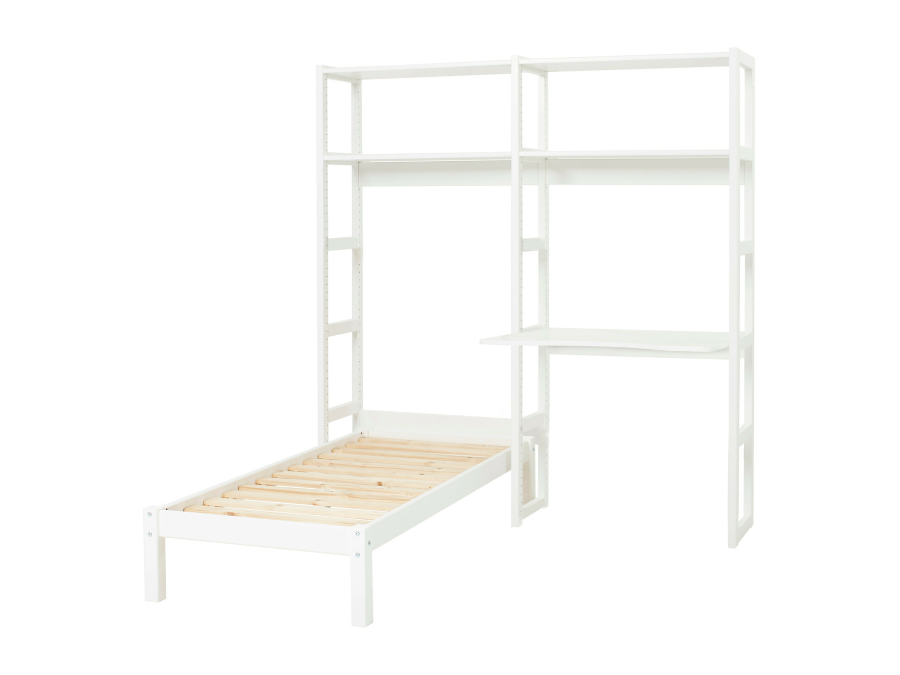 Hoppekids Storey bed 70x160 met boekenkast en bureau - 4 legplanken