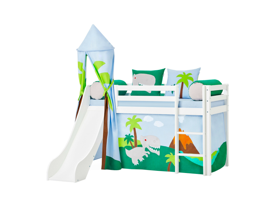 Hoppekids Dinosaur gordijn - halfhoog en stapelbed 70x160 - Afbeelding 6